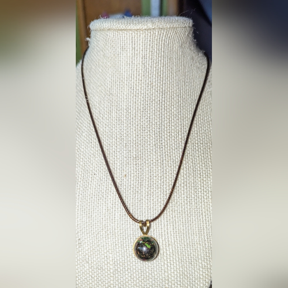 Eucalyptus terrarium necklace